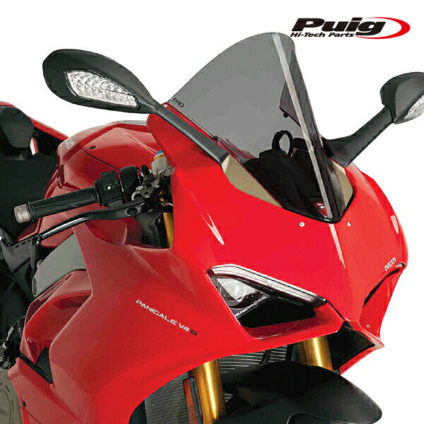 Puig 9690F RACING-SCREEN [DARK SMOKE] DUCATI PANIGALE V4(18-19) PANIGALE V4S(18-19) PANIGALE V2(20-24)プーチ スクリーン カウル