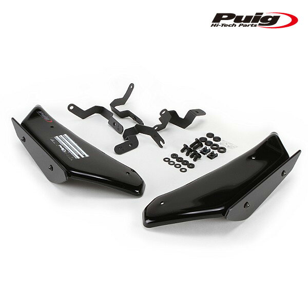 Puig 9766N SIDE SPOILER WINGLET [BLACK] YAMAHA YZF-R1 (15-19) YZF-R1M (17-19) プーチ サイドスポイラー ウイングレット ダウンフォース