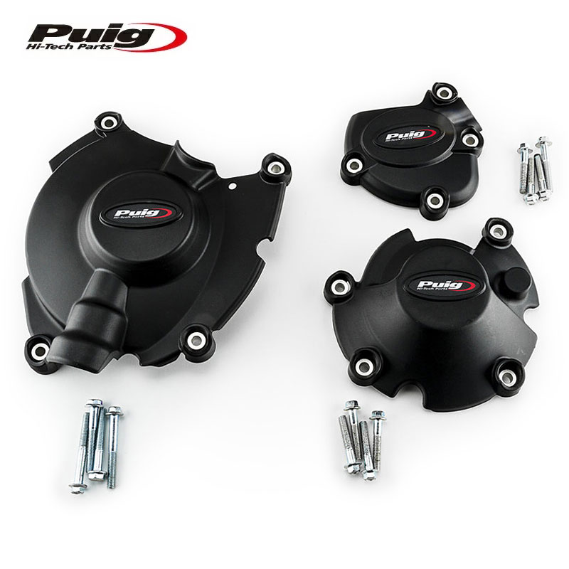 Puig 20127N ENGINE PROTECTOR COVER BLACK YAMAHA YZF-R1 (15-23) YZF-R1M (17-23) プーチ エンジン プロテクター カバー