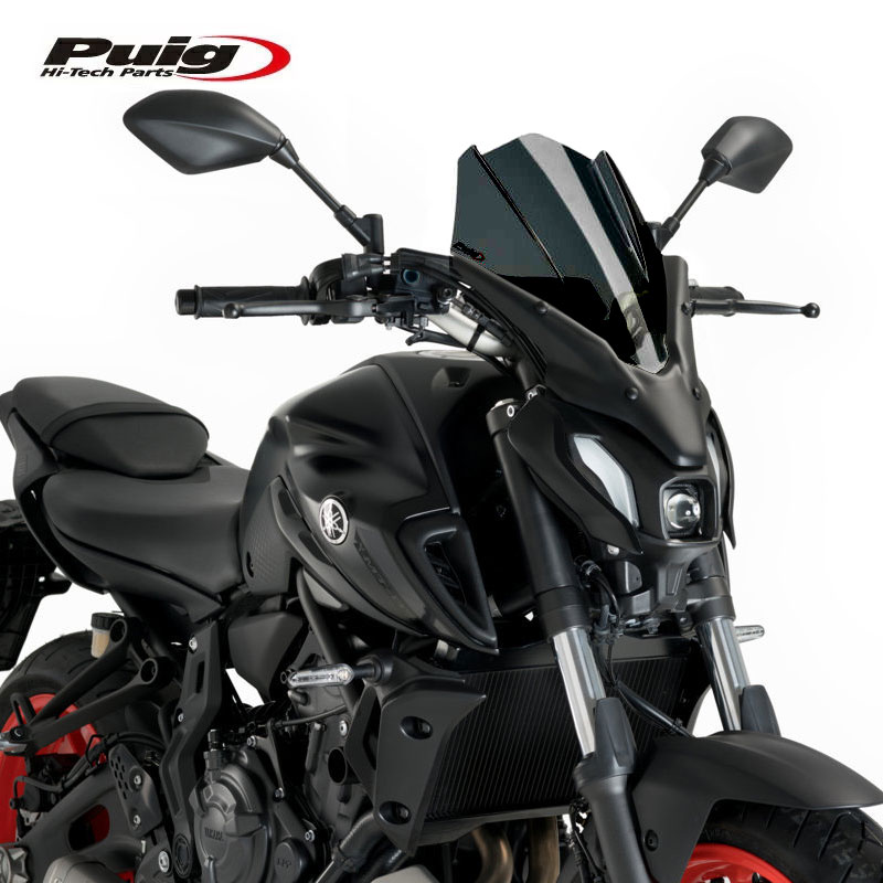 樂天商城 - Puig 20619F NEW GENERATION TOURING [DARK SMOKE] YAMAHA MT-07 (21-22) プーチ スクリーン カウル