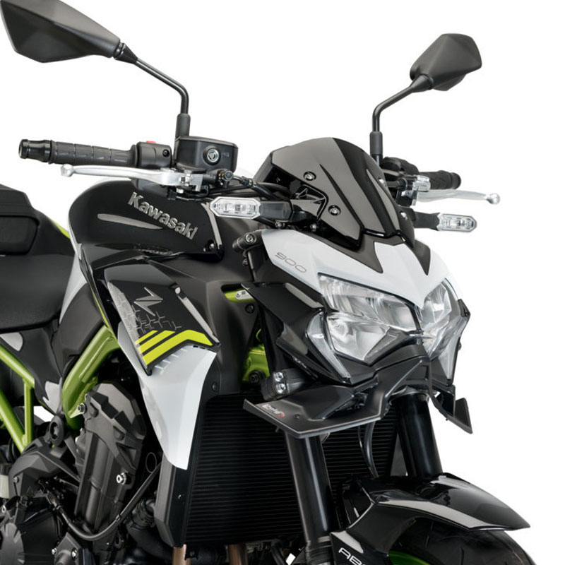 Puig 20626J SIDE SPOILER WINGLET (FRONT) [MATT BLACK] Kawasaki Z900 (20-23) Z900SE (22-23) プーチ サイドスポイラー ウイングレット ダウンフォース