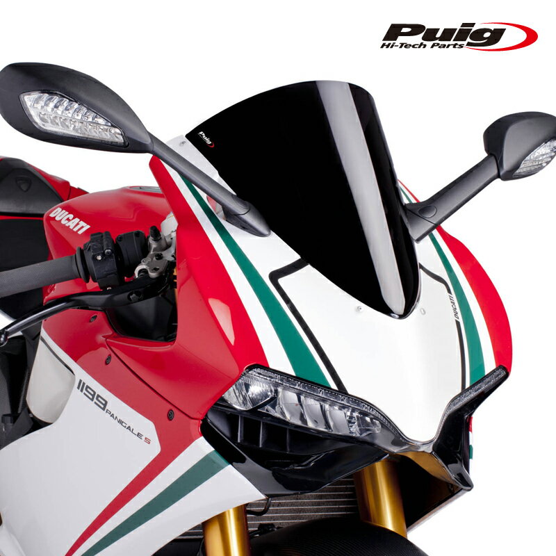 Puig 5990N RACING-SCREEN [BLACK] DUCATI 1199 PANIGALE/S (12-15) 1199 PANIGALE R (15-17) プーチ スクリーン カウル