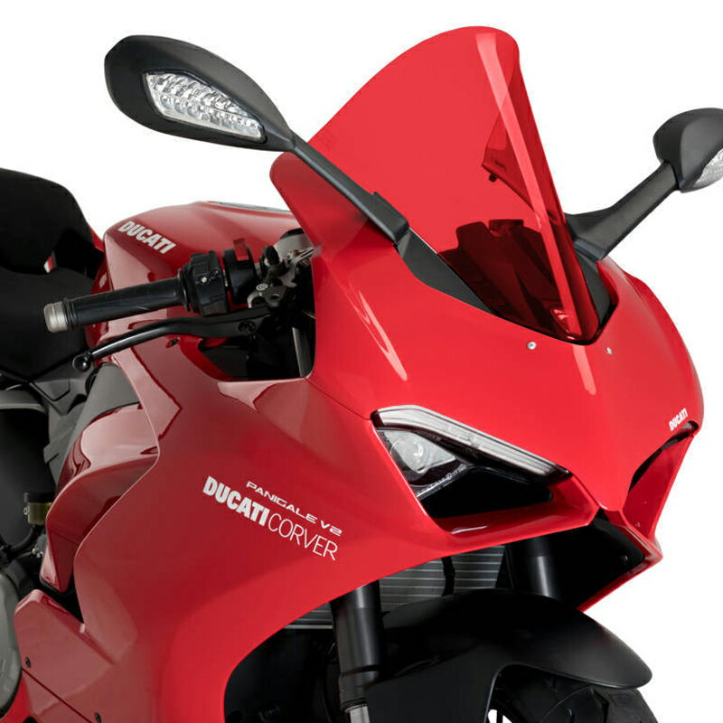 Puig 9690R RACING-SCREEN [RED] DUCATI PANIGALE V4(18-19) PANIGALE V4S(18-19) PANIGALE V2(20-24)プーチ スクリーン カウル