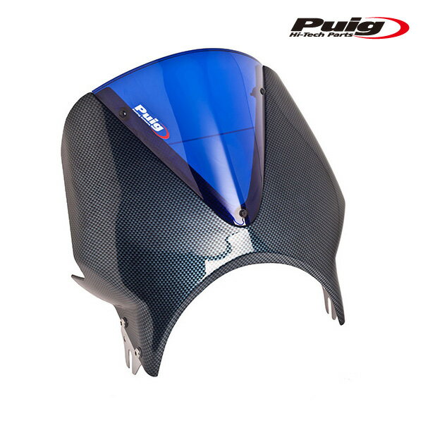 Puig 003CA WINDSHIELD VISION BIKINI COWL [CARBON PRINT/BLUE] 汎用 プーチ スクリーン カウル