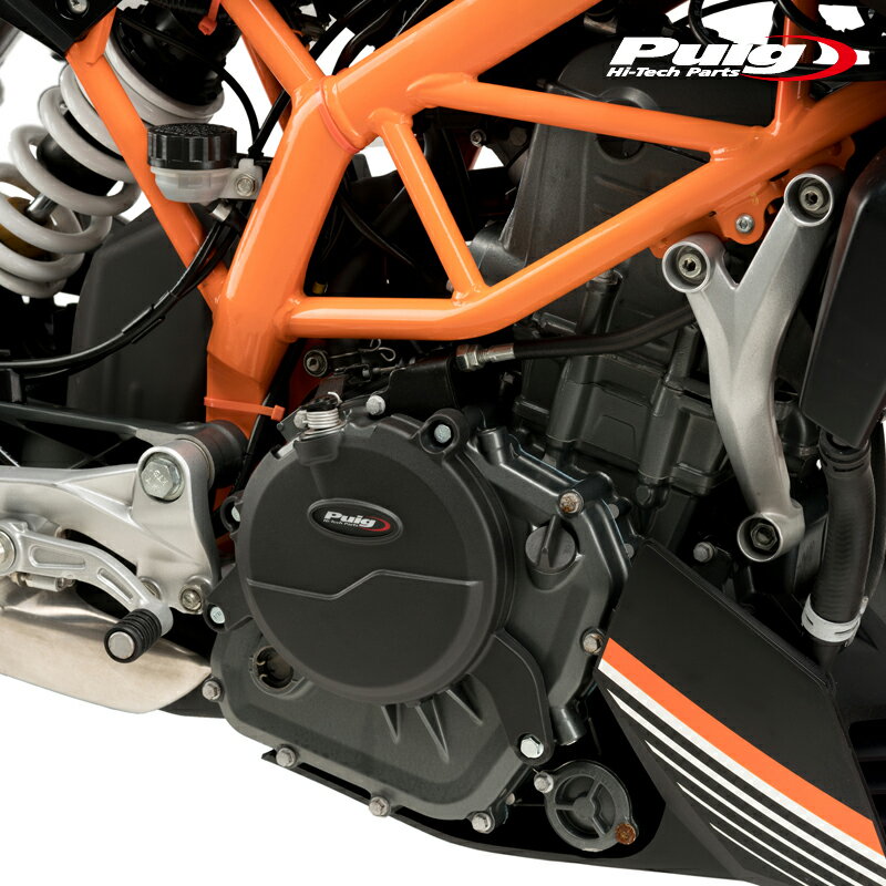 Puig 20140N ENGINE PROTECTOR COVER [BLACK] KTM 390 DUKE (14-15) RC390 (16-17) プーチ エンジン プロテクター カバー