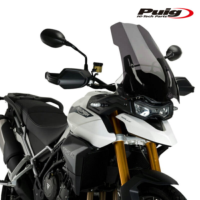 樂天商城 - Puig 20375F TOURING SCREEN [DARK SMOKE] TRIUMPH TIGER 900/GT/GT LOW/GT PRO (20-23) TIGER 900 RALLY (20-23) プーチ スクリーン カウル