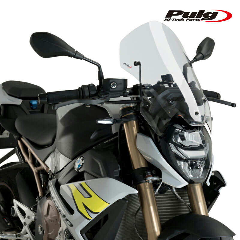 Puig 20888W NEW GENERATION TOURING [CLEAR] ステー付き BMW S1000R (21-23) プーチ スクリーン カウル