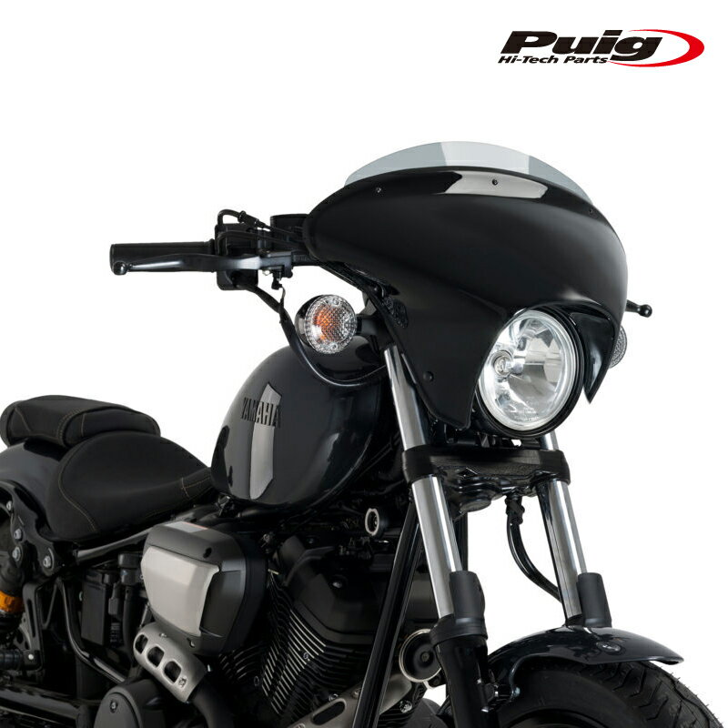 Puig 21077H BATWING SML WINDSHIELD SPORT [SMOKE] YAMAHA XV950 (14-19) XV950R (14-20)(22-23) プーチ ウインドシールド バットウイング SML