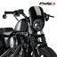 Puig 21083N SEMIFARINGS ANARCHY [BLACK] Herley Davidson SPORTSTER SUPERLOW XL883L (11-20) SPORTSTER 883 LOW (04-10) SPORTSTER IRON XL883N (09-20) ס ߥե