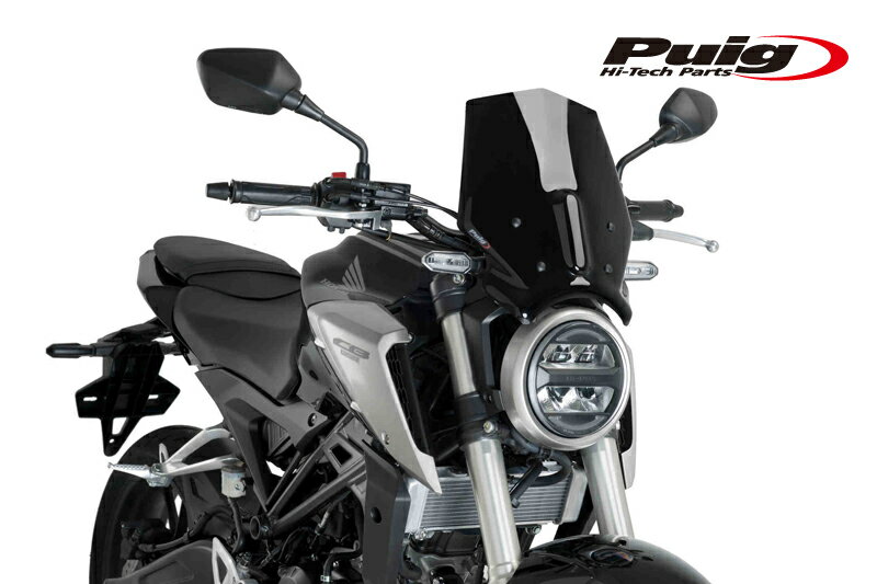 Puig 9734N NEW GENERATION SPORT [BLACK] HONDA CB125R NEO SPORTS CAFE(18-23) CB300R NEO SPORTS CAFE(18-23) プーチ　スクリーン カウル