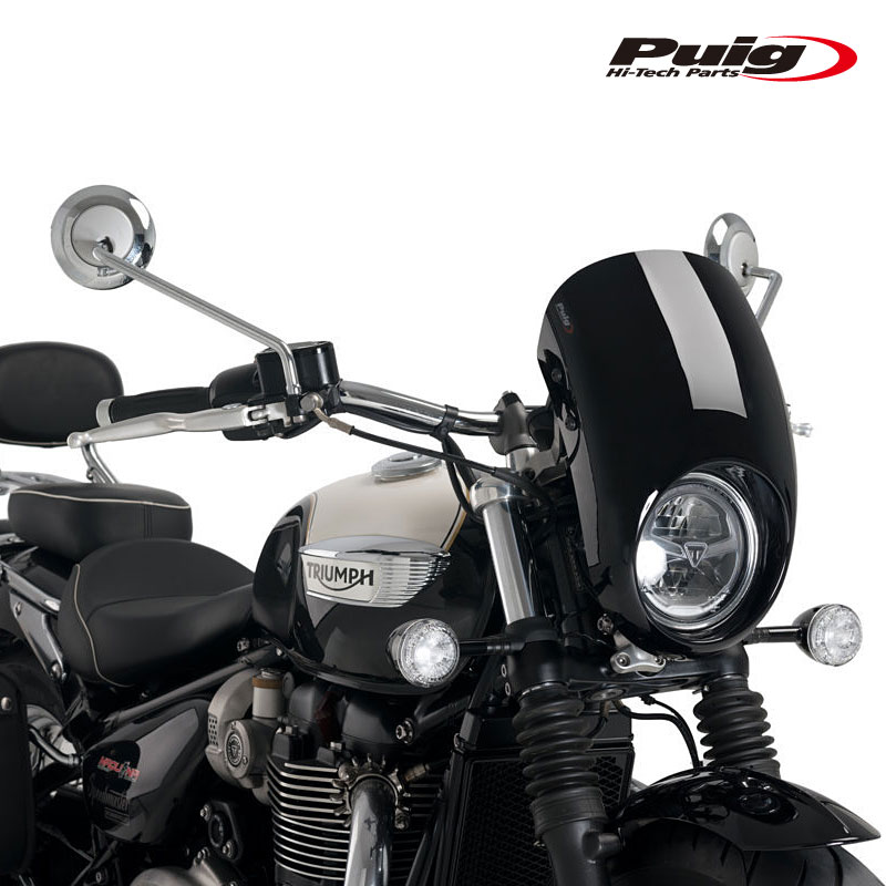 Puig 21114N SEMIFARINGS ANARCHY BLACK TRIUMPH BONNEVILLE SPEEDMASTER (18-23) プーチ セミフェアリング