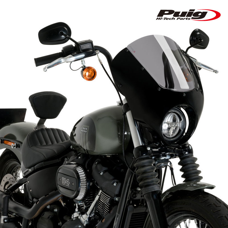 Puig 21213H SEMIFARINGS DARK NIGHT Gloss BlackSOFTAIL STREET BOB FXBB (21-23) プーチ セミフェアリング