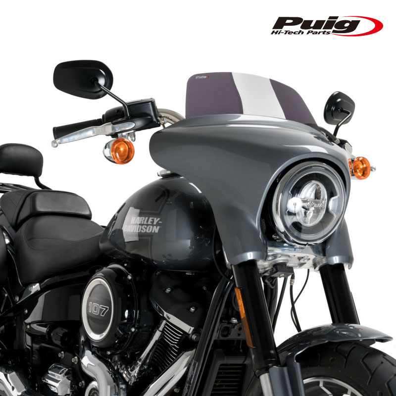 Puig 21340F HIGH ROAD SCREEN SPORT DARK SMOKE Harley Davidson SOFTAIL SPORT GLIDE FLSB (18-23) プーチ スクリーン カウル