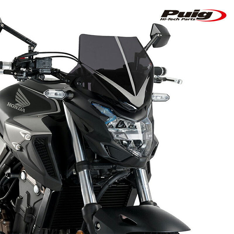 [訳あり35％OFF]Puig 21412F NEW GENERATION SPORT [DARK SMOKE] HONDA CB500F (16-23) CB400F (16-20) プーチ スクリーン カウル