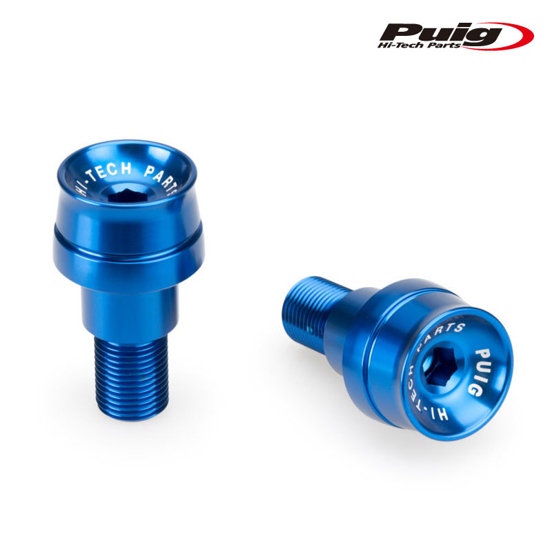 Puig 21024A SHORT BAR ENDS WEIGHTS WITH RIM BLUE YAMAHA FZ1 FAZER (06-15) MT-125 (14-22) MT-07 (14-22) MT-09 (13-20) ハンドルバーエンド プーチ