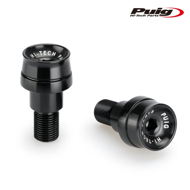 Puig 21024N SHORT BAR ENDS WEIGHTS WITH RIM [BLACK] YAMAHA FZ1 FAZER (06-15) MT-125 (14-22) MT-07 (14-22) MT-09 (13-20) ハンドルバーエンド プーチ