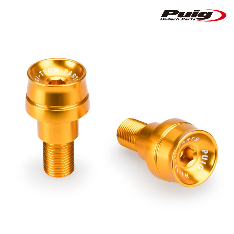 Puig 21024O SHORT BAR ENDS WEIGHTS WITH RIM [GOLD] YAMAHA FZ1 FAZER (06-15) MT-125 (14-22) MT-07 (14-22) MT-09 (13-20) ハンドルバーエンド プーチ