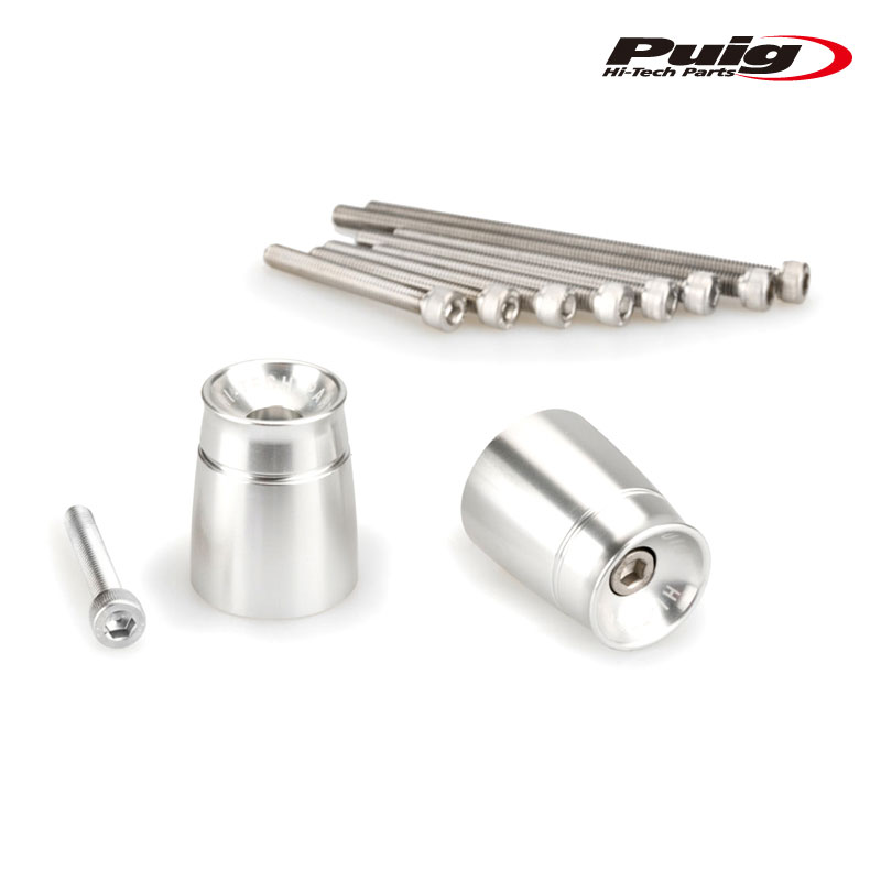 Puig 21029P BAR ENDS SPORT MODEL [SILVER] SUZUKI BURGMAN 400 (17-25) DL1050 TECH V-STROM (23-24) ハンドルバーエンド プーチ