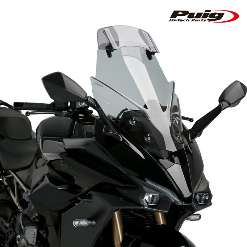 Puig 21343H SCREEN TOURING with Multi Regulable Visor【SMOKE】SUZUKI GSX-S1000GT (22-25) プーチ ..