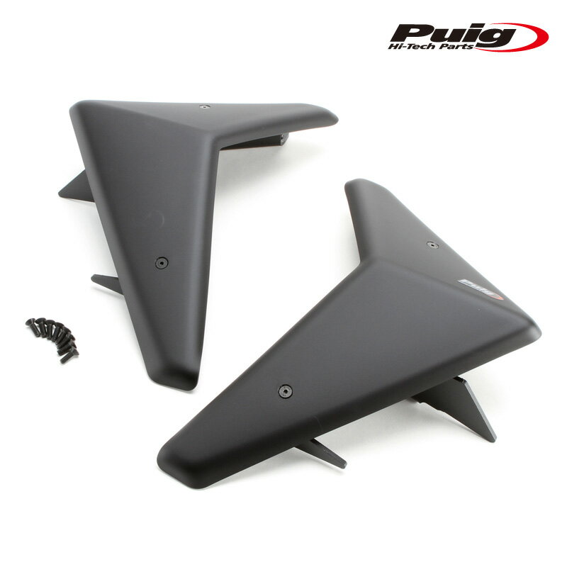 [訳あり35％OFF]Puig 21475J SIDE SPOILER WINGLET [MATT BLACK] DUCATI STREETFIGHTER V2 (22-23) プーチ カウル サイドカバー