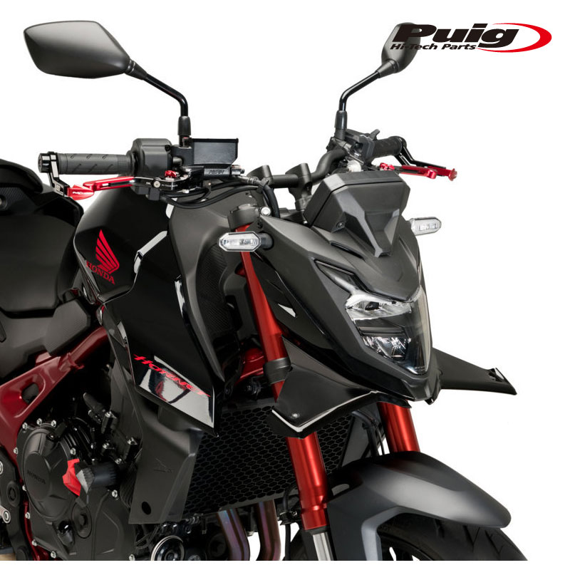 Puig 21519J NAKED FRONT SPOILER [MATT BLACK] HONDA HORNET (23-) プーチ カウル サイドカバー