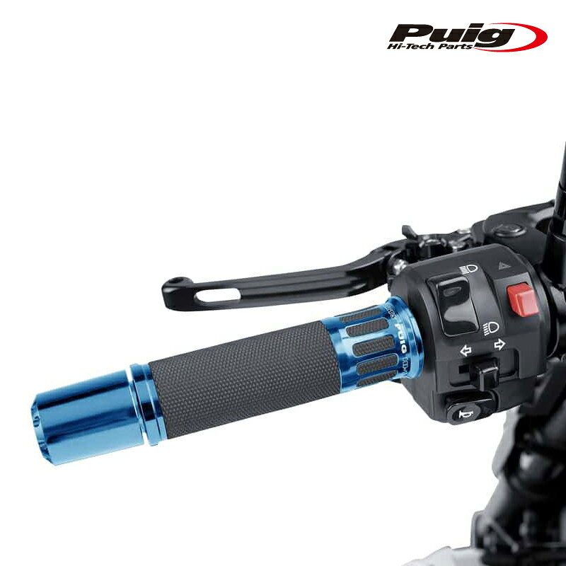 樂天商城 - Puig 5879A RACING GRIPS [BLUE] 119mm 汎用 プーチ グリップ