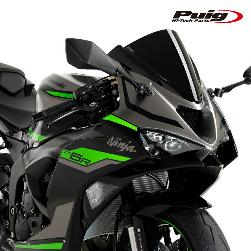 Puig 21831N Z-RACING SCREEN [BLACK] Kawasaki ZX-6R (24-25) プーチ スクリーン カウル