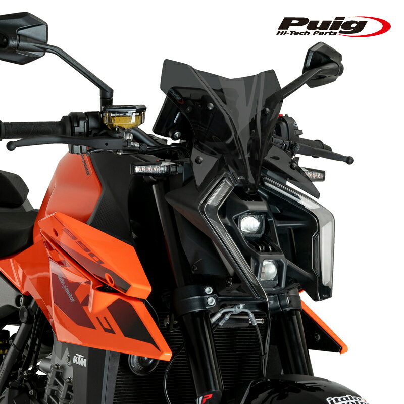 樂天商城 - Puig 21995F WINDSHIELD NEW GENERATION SPORT [DARK SMOKE] KTM 990 DUKE (24-25) 990 DUKE R (24-25) プーチ ニュージェネレーションNKスクリーン