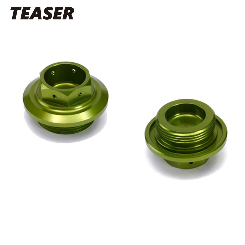 TEASER【S4U1V】 (ティーザー) オイルフィラーキャップ K／P1.5／GREEN KAWASAKI　GPZ／ZEPHYR／ZRX／ZZR　SUZUKI　GSX1100S　汎用《M30×P1.5ネジ山》