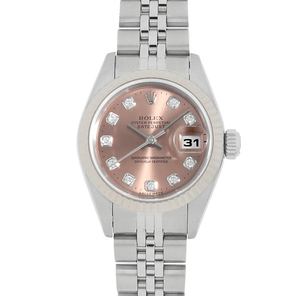 【最大3万円クーポン＆ポイント2倍】ロレックス デイトジャスト 10Pダイヤ 69174G ピンク U番 レディース(16F4ROAU0953)【中古】【腕時計】【送料無料】【返品OK】【ローン36回払い無金利】のサムネイル