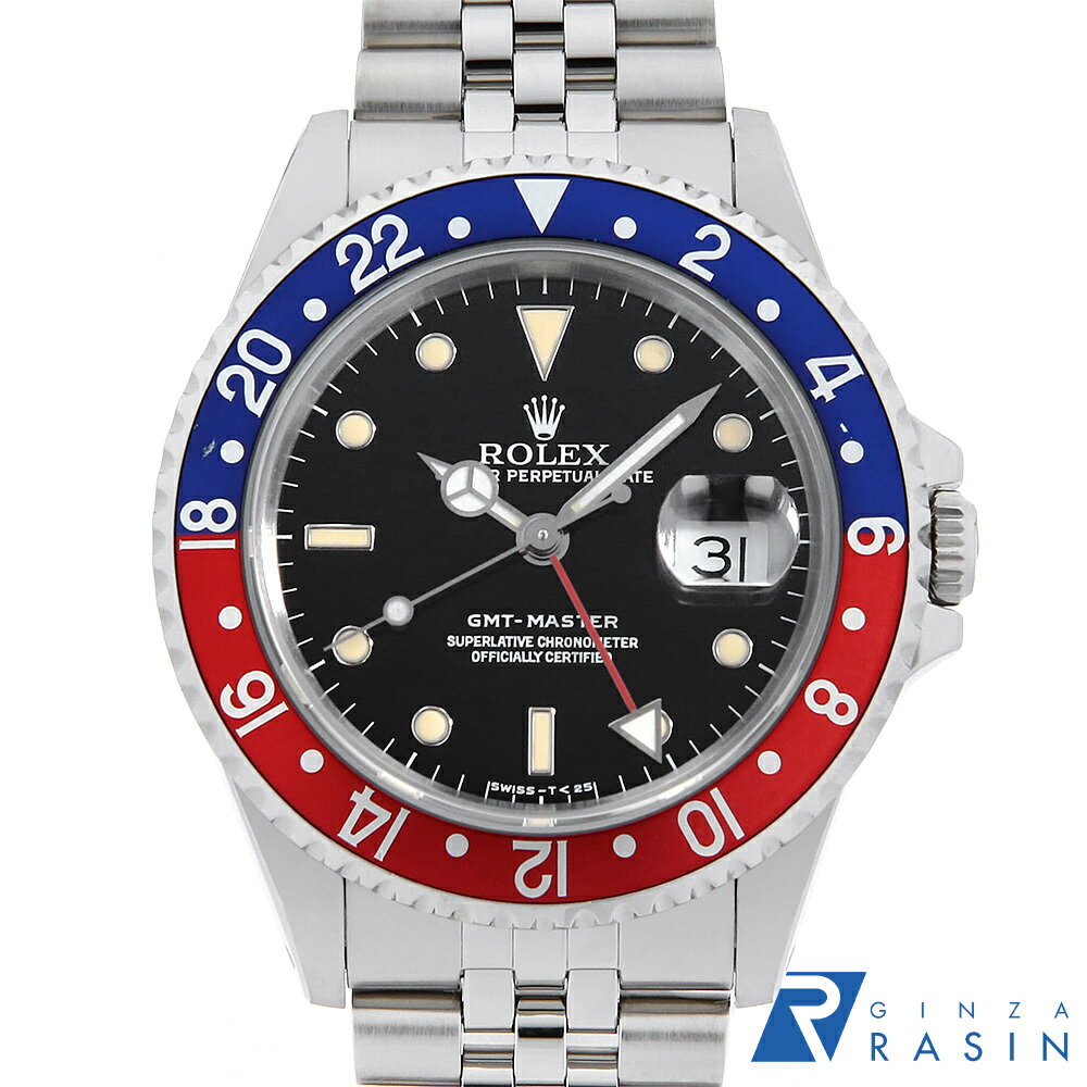 【ローン60回払い特別低金利】ロレックス GMTマスター 16700 ブラック オールトリチウム 5列 ジュビリーブレス シンングルバックル N番 メンズ【中古】【腕時計】【送料無料】【返品OK】のサムネイル