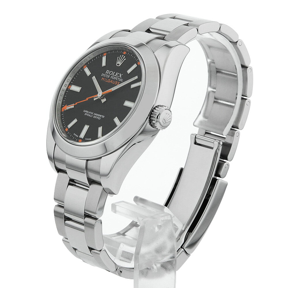 【最大3万円クーポン＆ポイント2倍】ロレックス ミルガウス 116400 ブラック V番 メンズ【中古】【腕時計】【送料無料】【返品OK】【ローン60回払い特別低金利】