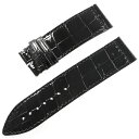 RASINオリジナル フランクミュラー ロングアイランド 尾錠用 クロコダイル 裏ラバー 艶有り 黒/ブラック 22mm-22mm FMLIAB2222【WEB...