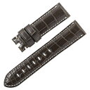 RASINオリジナル パネライ ルミノール 尾錠用 クロコダイル 裏ラバー 艶消し 濃茶/ダークブラウン 22mm-20mm OPLNAB2220【WEB限定品...