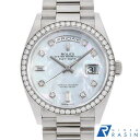 【最大3万円クーポン&ポイント2倍】ロレックス デイデイト36 ベゼルダイヤ 8Pダイヤ 2Pバゲットダイヤ 128349RBR ホワイトシェル ランダム番 メ...