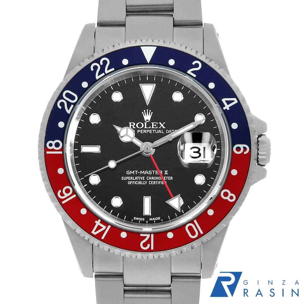 【最大3万円クーポン＆ポイント2倍】ロレックス GMTマスターII 16710 ブラック K番 メンズ【中古】【腕時計】【送料無料】【返品OK】【ローン60回払い特別低金利】のサムネイル