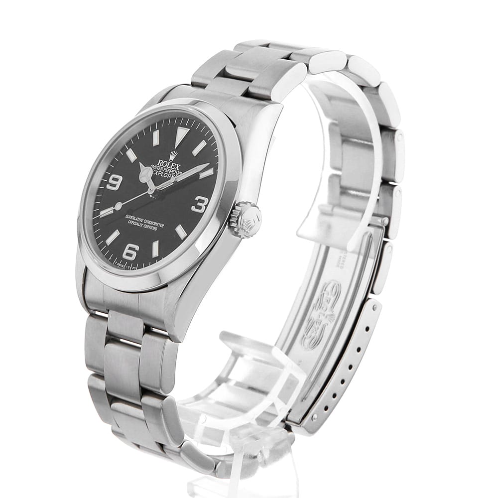 【最大3万円クーポン＆ポイント2倍】ロレックス エクスプローラーI 14270 ブラック オールトリチウム シングルバックル W番 メンズ【中古】【腕時計】【送料無料】【返品OK】【ローン60回払い特別低金利】
