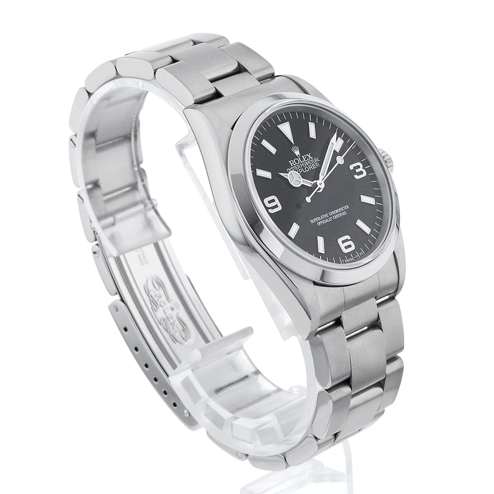 【最大3万円クーポン＆ポイント2倍】ロレックス エクスプローラーI 14270 ブラック オールトリチウム シングルバックル W番 メンズ【中古】【腕時計】【送料無料】【返品OK】【ローン60回払い特別低金利】