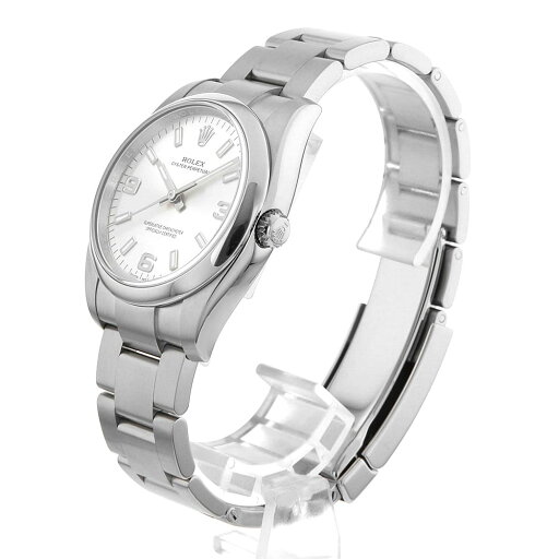 【最大3万円クーポン&ポイント2倍】ロレックス オイスターパーペチュアル 114200 シルバー 369ホワイトバー ランダム番 メンズ【中古】【腕時計】【送料無料】【返品OK】【ローン60回払い特別低金利】