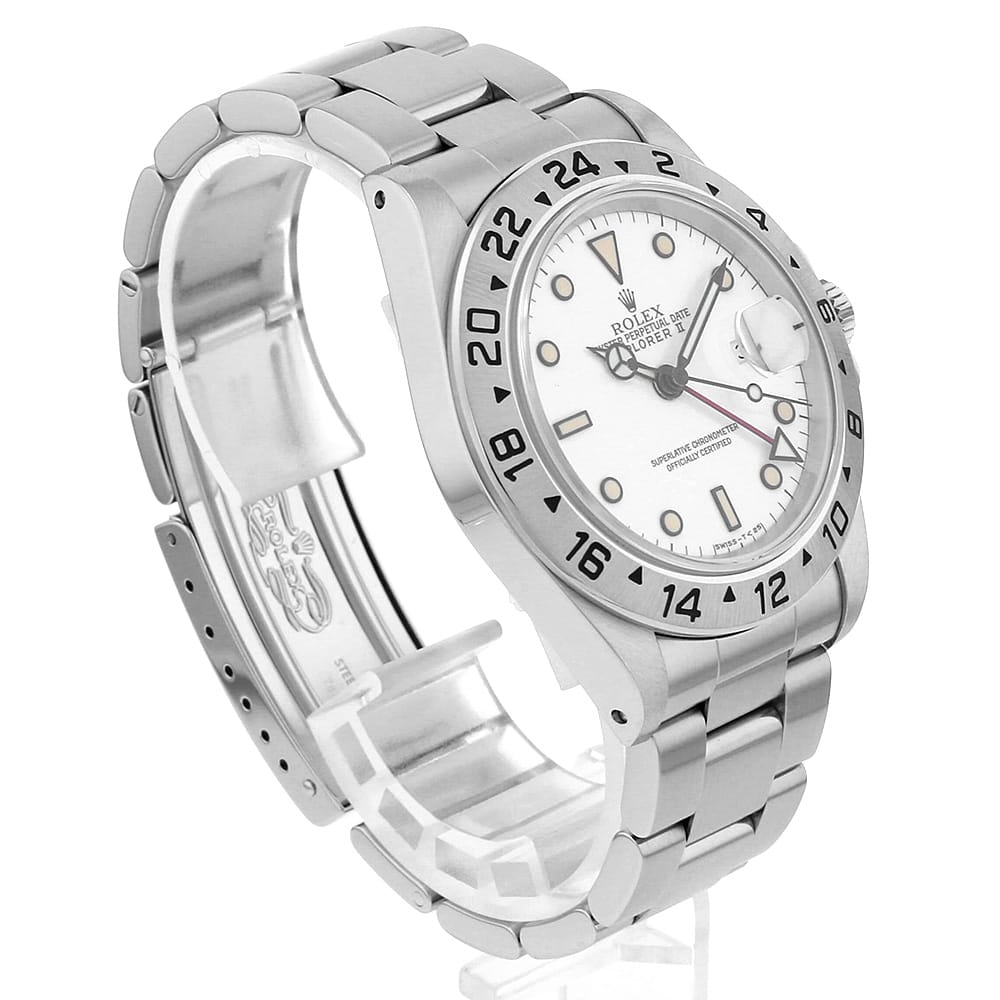 【ローン60回払い特別低金利】ロレックス エクスプローラーII 16570 ホワイト パティーナ オールトリチウム シングルバックル N番 メンズ【中古】【腕時計】【送料無料】【返品OK】