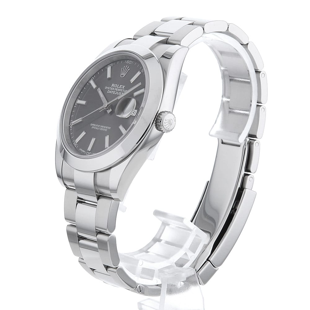 【最大3万円クーポン＆ポイント2倍】ロレックス デイトジャスト41 126300 スレート バー 3列 オイスターブレス ランダム番 メンズ【中古】【腕時計】【送料無料】【返品OK】【ローン60回払い特別低金利】