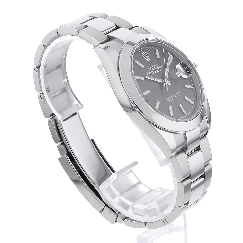 【最大3万円クーポン＆ポイント2倍】ロレックス デイトジャスト41 126300 スレート バー 3列 オイスターブレス ランダム番 メンズ【中古】【腕時計】【送料無料】【返品OK】【ローン60回払い特別低金利】