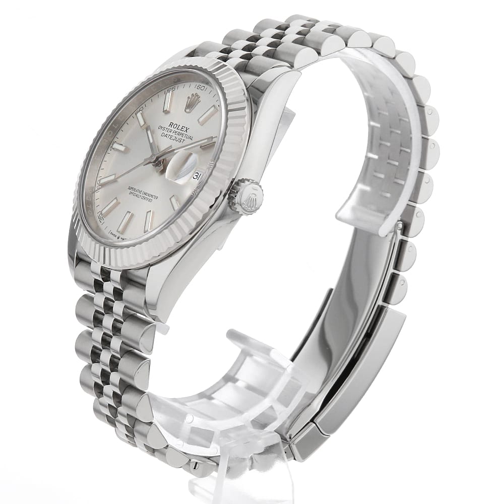 【最大3万円クーポン＆ポイント2倍】ロレックス デイトジャスト41 126334 シルバー バー 5列 ジュビリーブレス ランダム番 メンズ【中古】【腕時計】【送料無料】【返品OK】【ローン60回払い特別低金利】