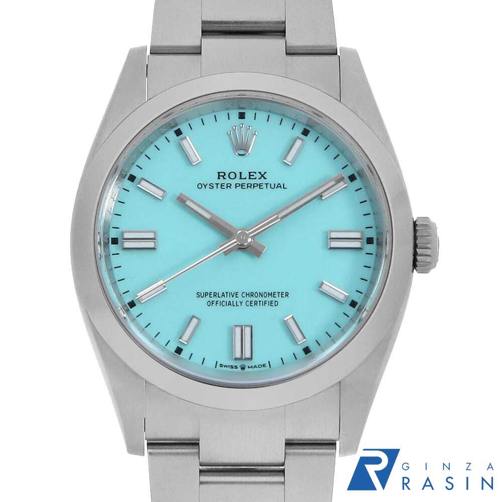 【最大3万円クーポン＆ポイント2倍】ロレックス オイスターパーペチュアル36 126000 ターコイズブルー ランダム番 メンズ【中古】【腕時計】【送料無料】【返品OK】【ローン60回払い特別低金利】のサムネイル