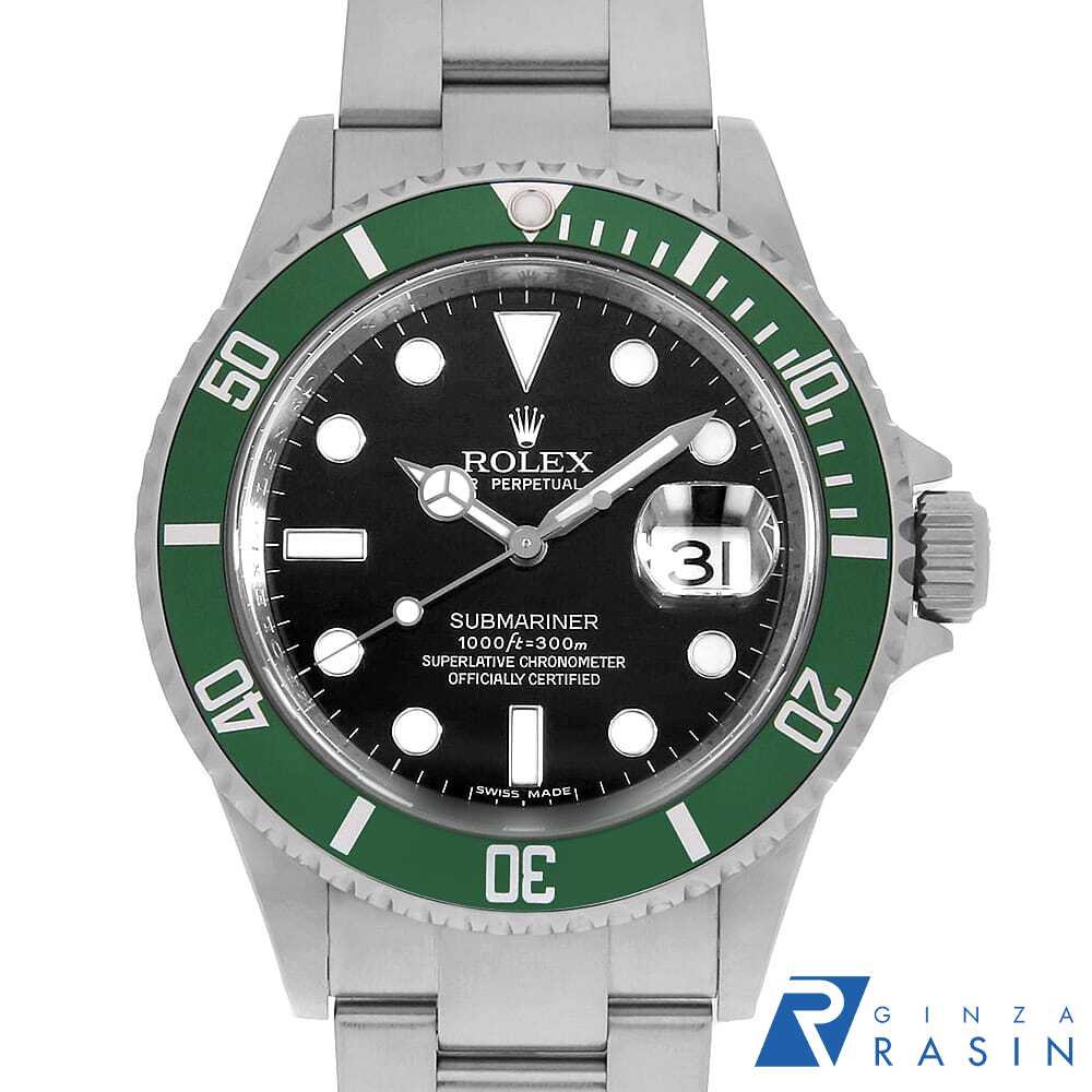 【最大3万円クーポン＆ポイント2倍】ロレックス サブマリーナ デイト 16610LV ブラック V番 メンズ【中古】【腕時計】【送料無料】【返品OK】【ローン60回払い特別低金利】のサムネイル