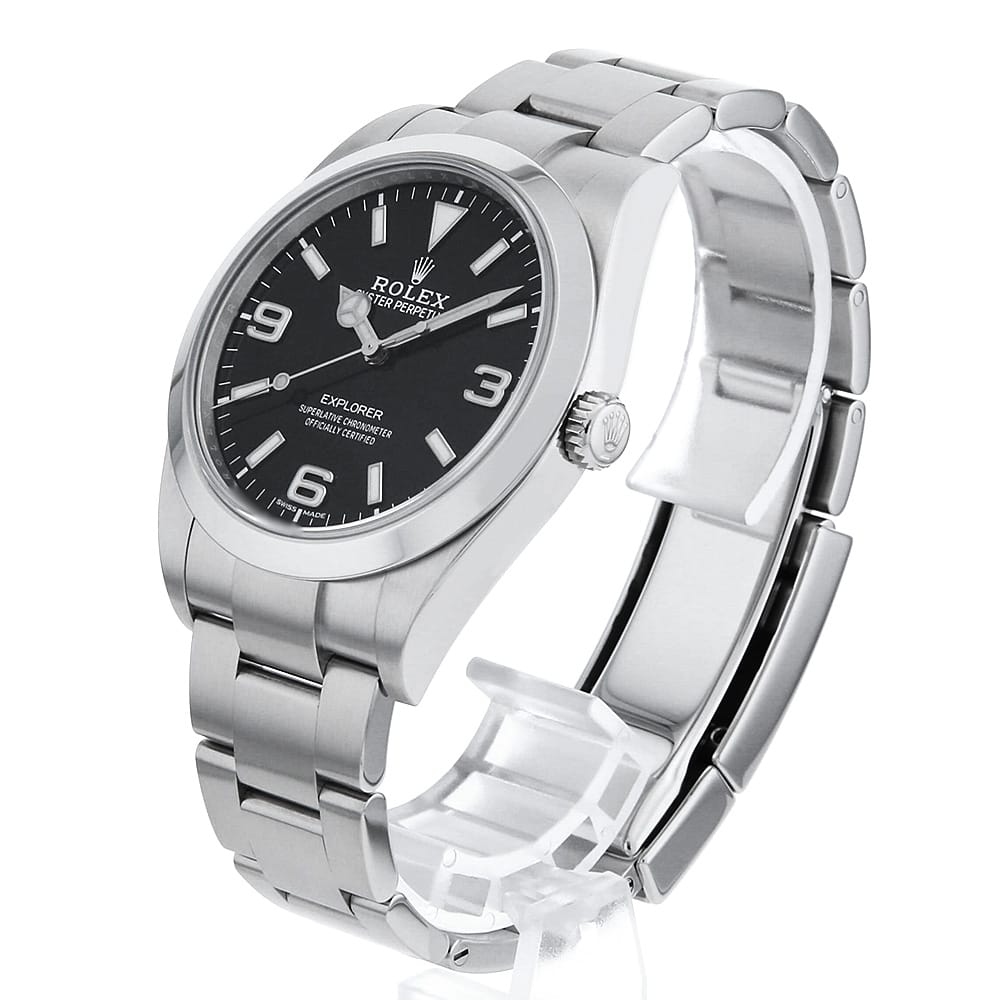 【ローン60回払い特別低金利】ロレックス エクスプローラーI 後期型 ホワイト369 214270 ブラック ランダム番 メンズ【中古】【腕時計】【送料無料】【返品OK】