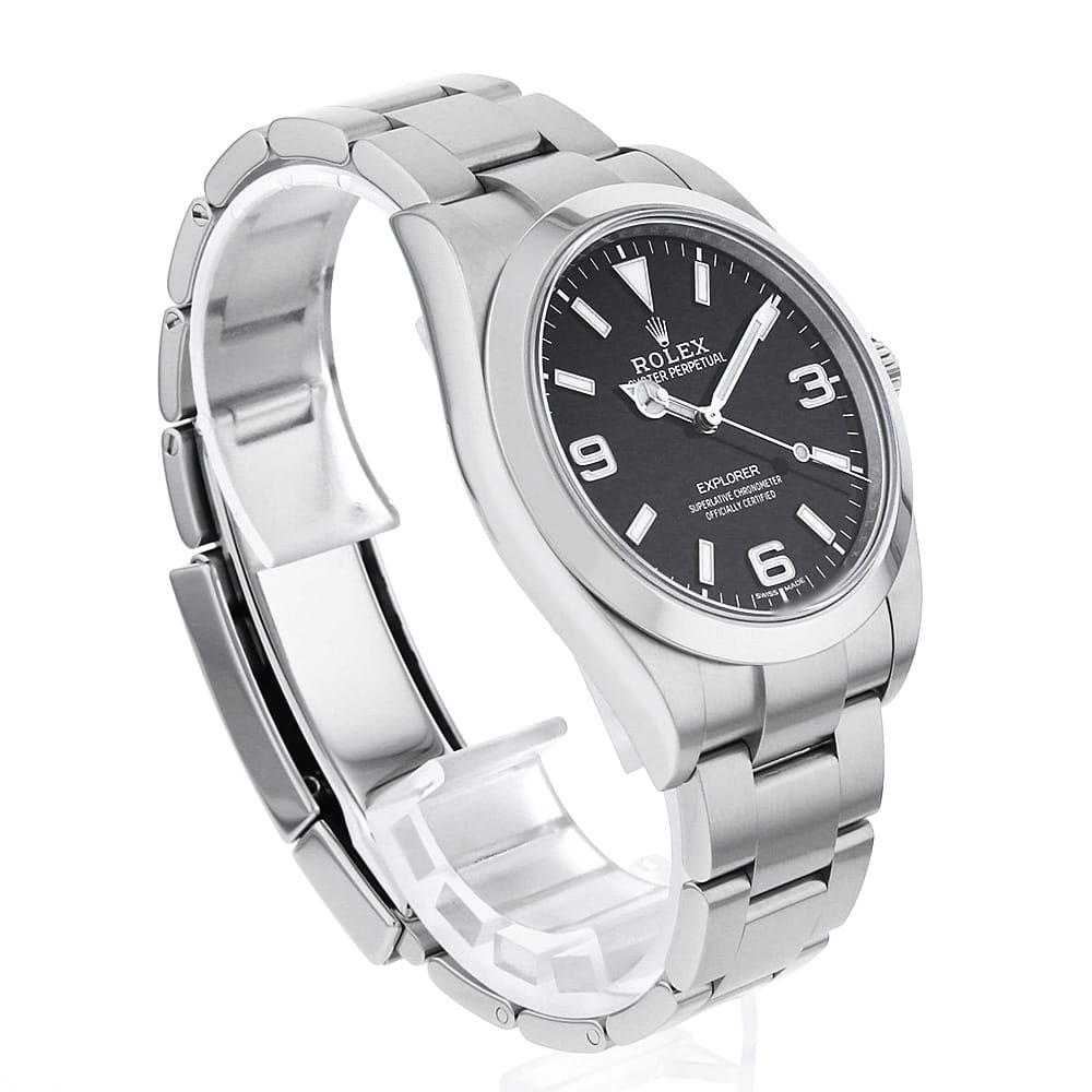 【ローン60回払い特別低金利】ロレックス エクスプローラーI 後期型 ホワイト369 214270 ブラック ランダム番 メンズ【中古】【腕時計】【送料無料】【返品OK】
