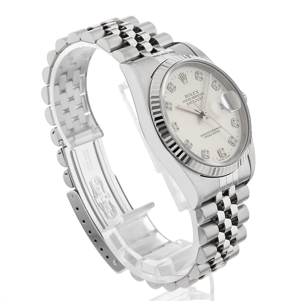 【ローン60回払い特別低金利】ロレックス デイトジャスト 10Pダイヤ 16234G シルバー K番 メンズ【中古】【腕時計】【送料無料】【返品OK】