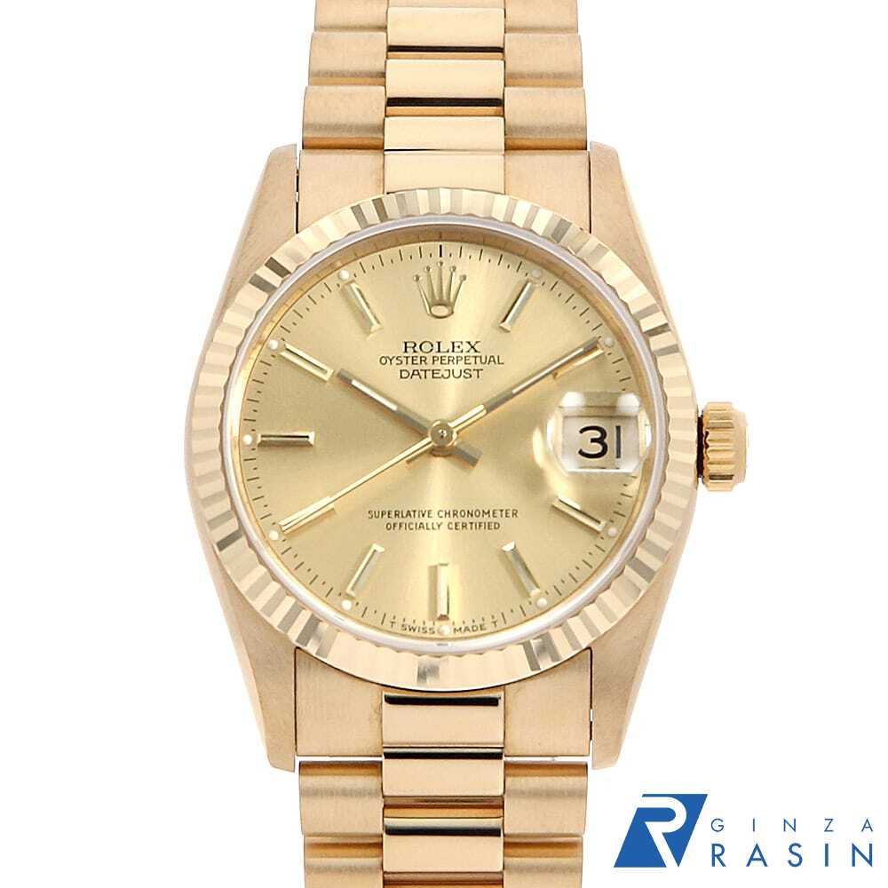 【ローン60回払い特別低金利】ロレックス デイトジャスト 68278 シャンパン バー N番 ボーイズ(ユニセックス)【中古】【腕時計】【送料無料】【返品OK】