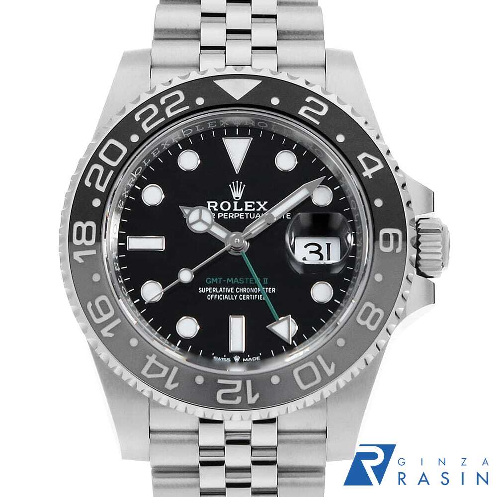 【ローン60回払い特別低金利】ロレックス GMTマスターII 126710GRNR ブラック 5列 ...